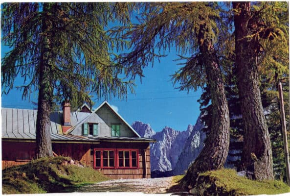 Vykort över Erjavec Lodge 1966 vykort