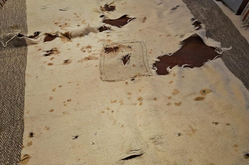 Filten till den första sårade soldaten från Soča-fronten och Gabrijel Bukovniks proteser